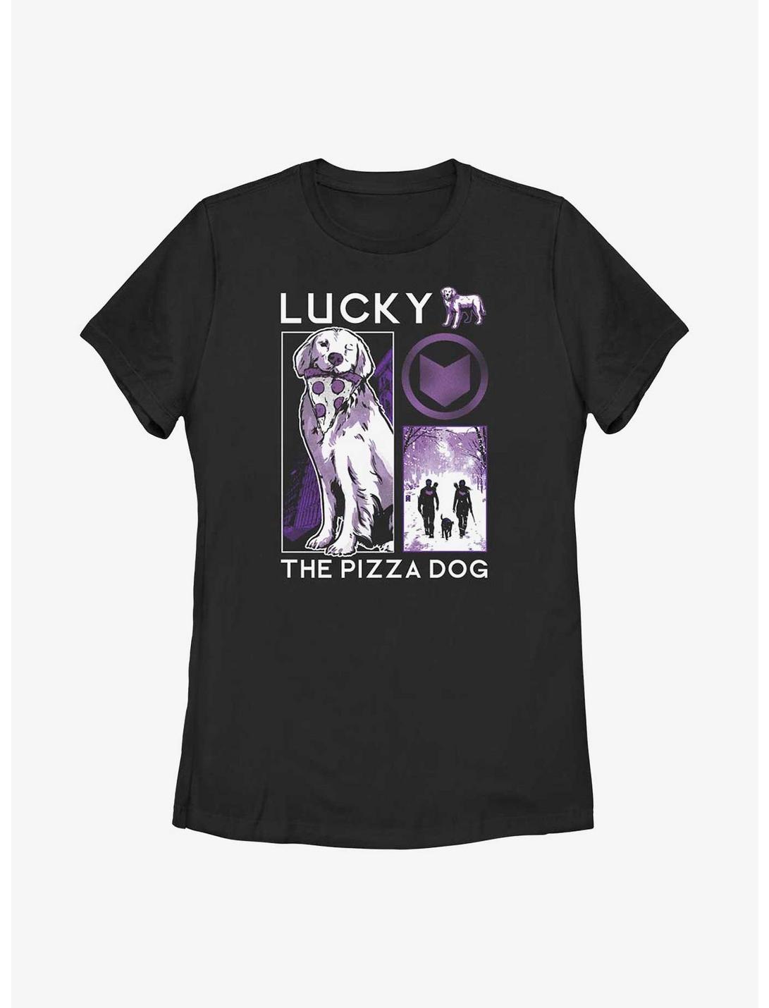 Marvel Hawkeye Lucky The Pizza Dog Womens T-Shirt, BLACK, hi-res