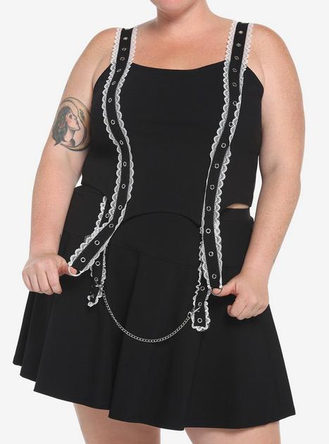 Lace Garters & Grommets Girls Tank Top Plus Size | Hot Topic