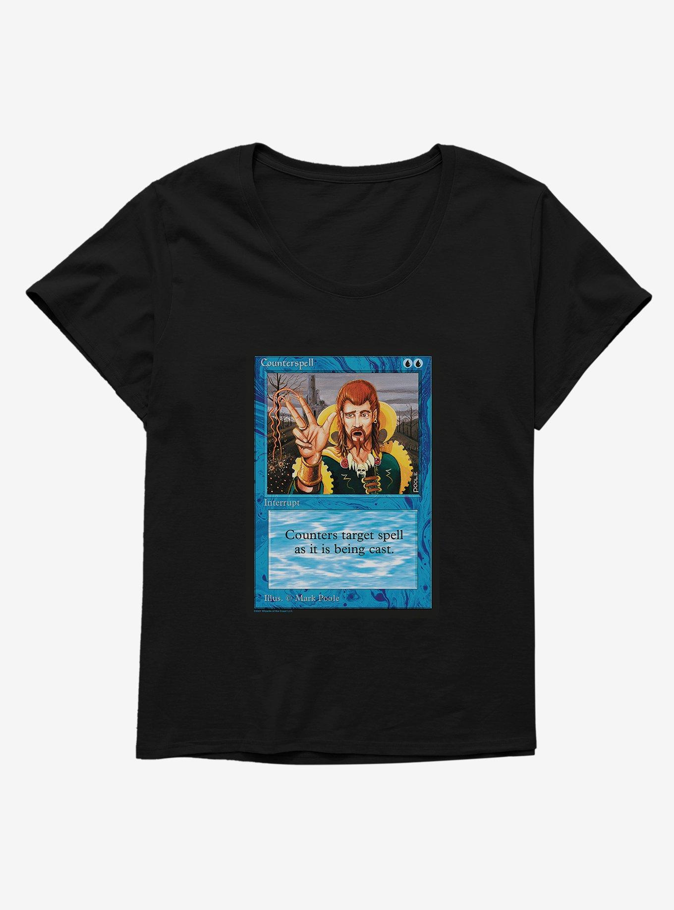 Magic The Gathering  Graphics Counterspell Girls T-Shirt Plus
