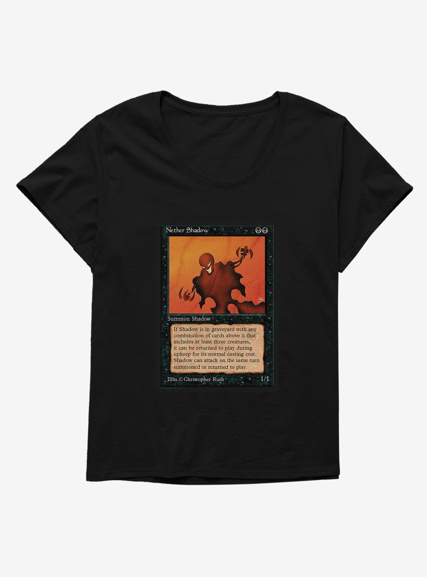 Magic The Gathering  Graphics Nether Shadow Girls T-Shirt Plus