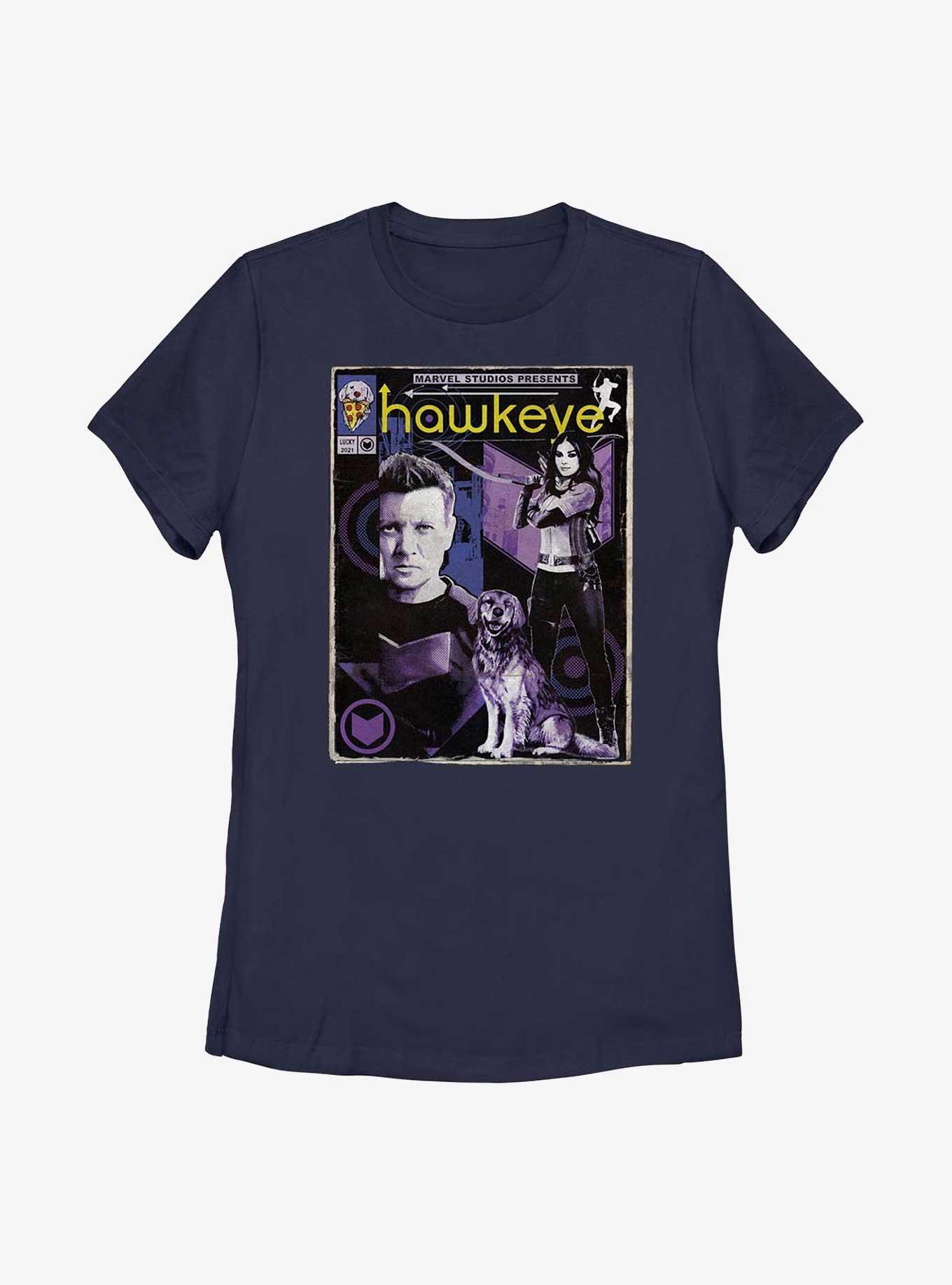 Marvel Hawkeye Archers Team Up Comic Womens T-Shirt, NAVY, hi-res
