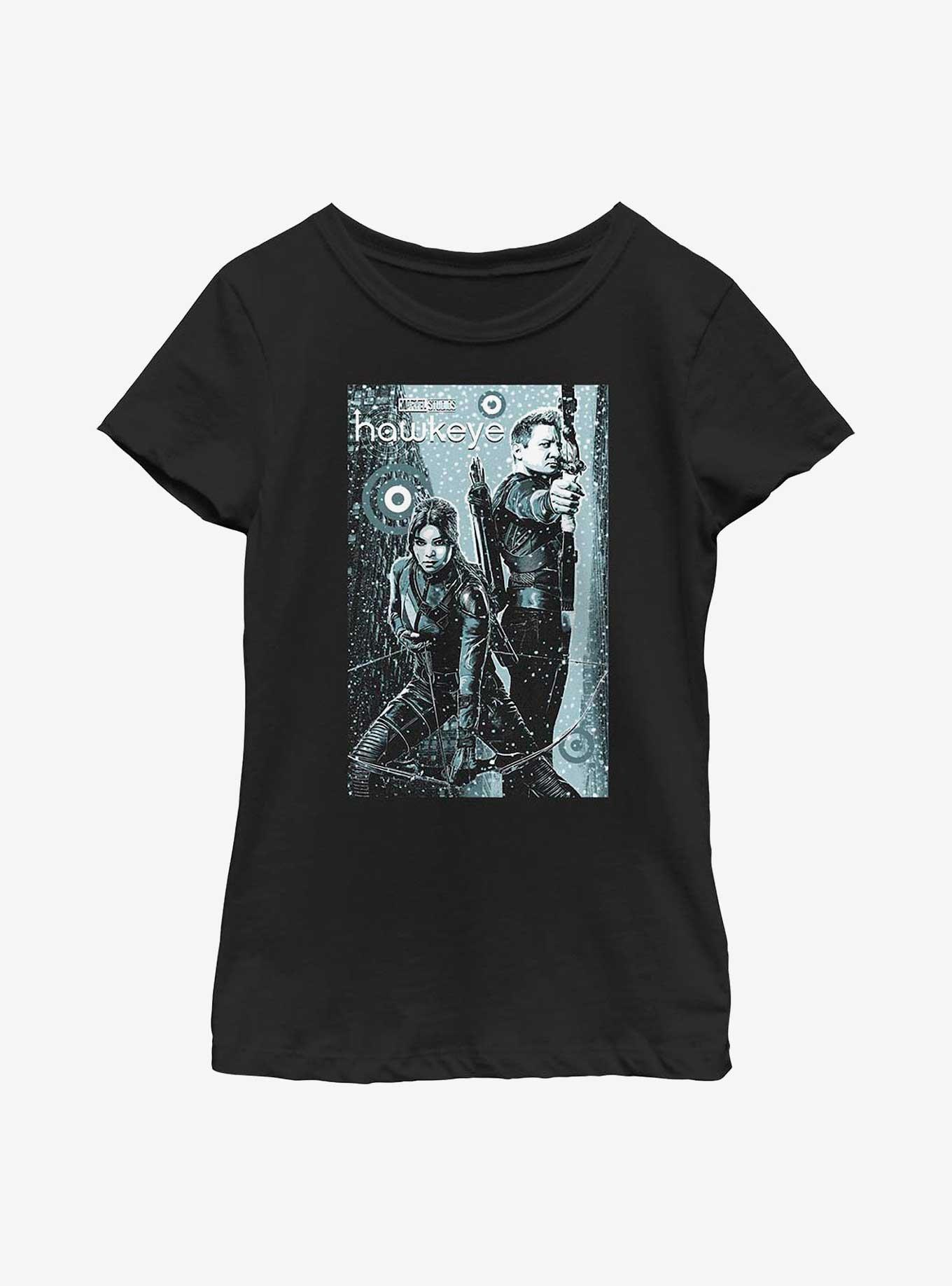 Marvel Hawkeye Snow Alley Youth Girls T-Shirt, BLACK, hi-res