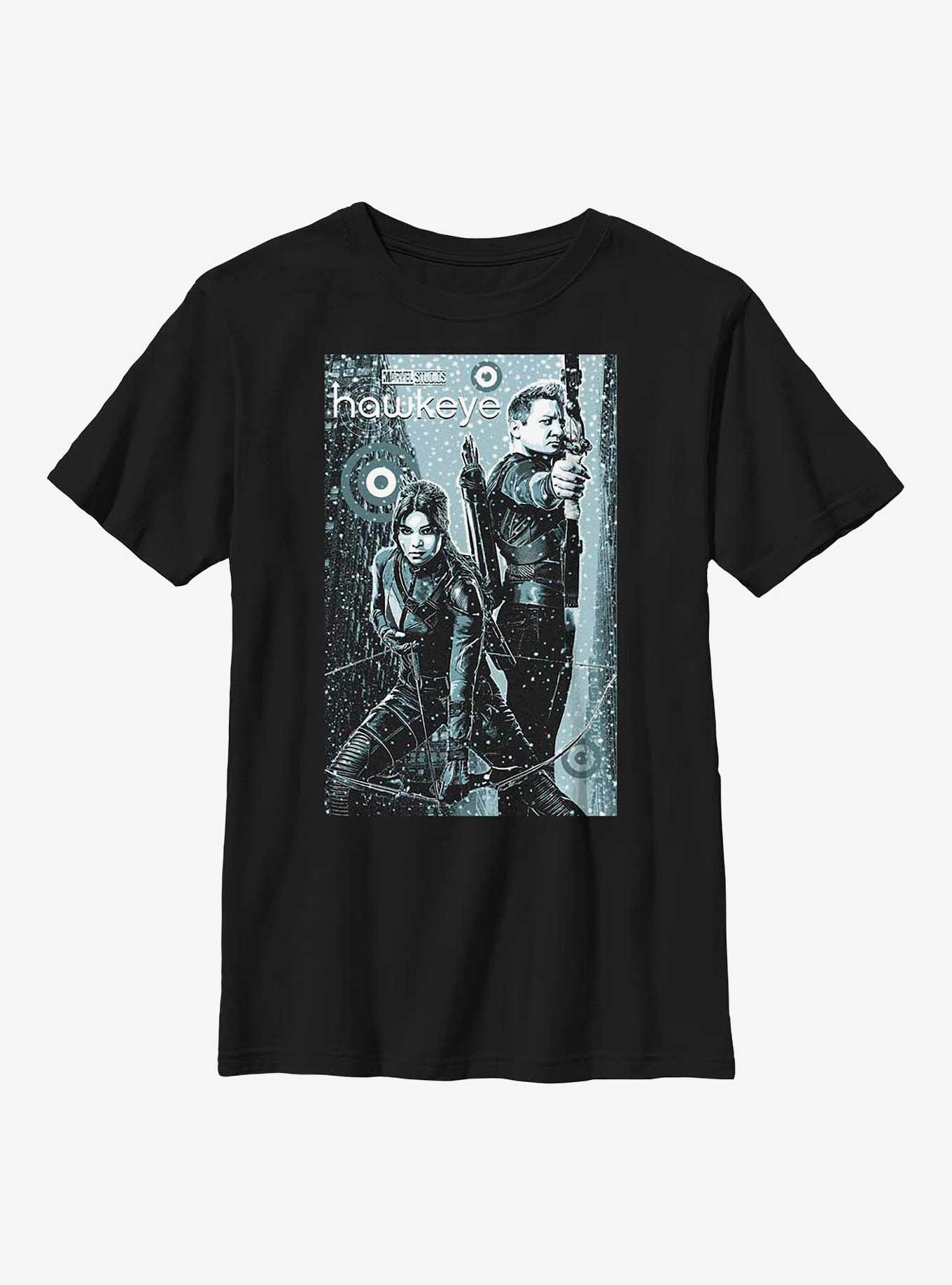 Marvel Hawkeye Snow Alley Youth T-Shirt, BLACK, hi-res