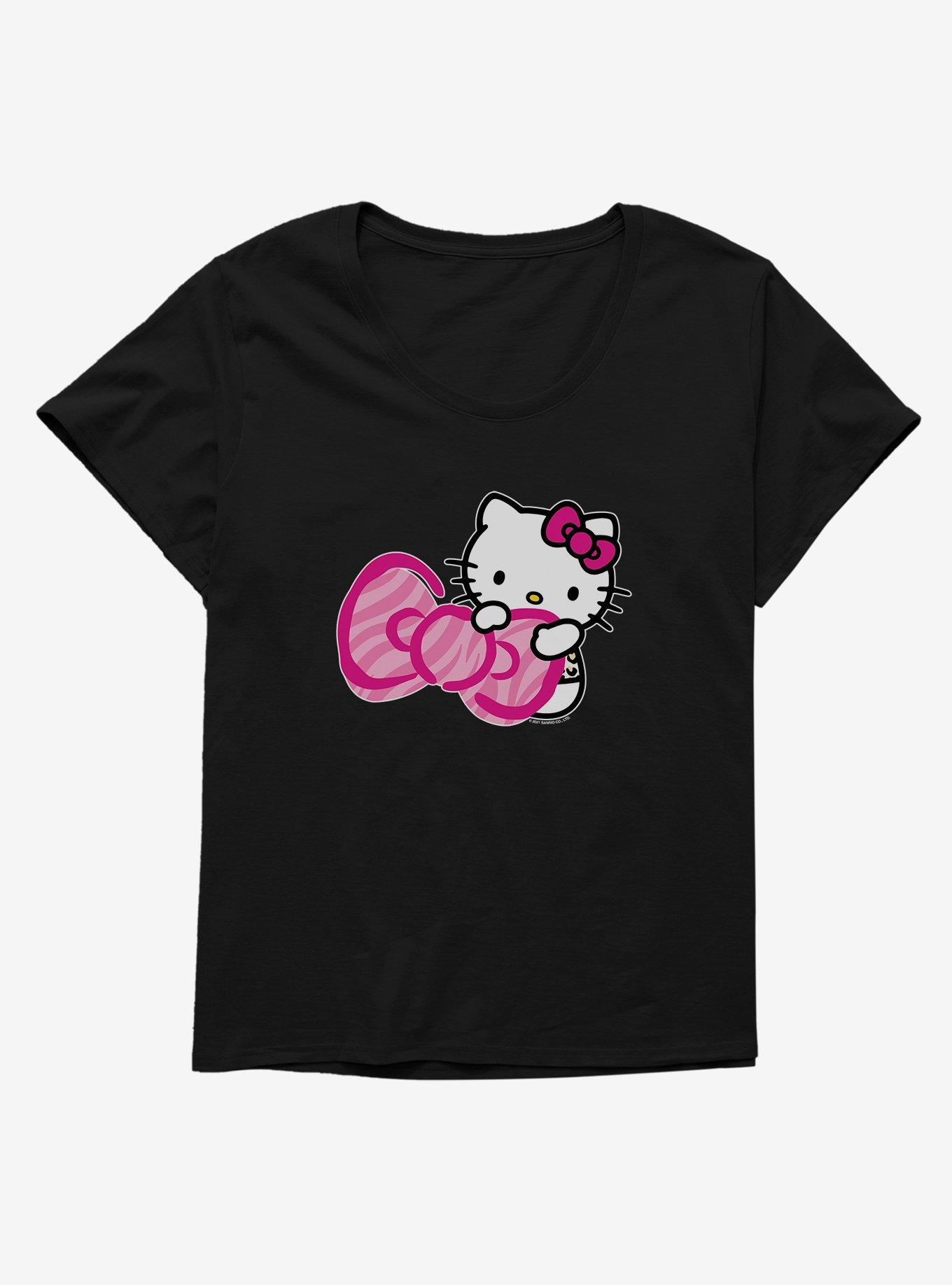 Hello Kitty Jungle Paradise Bow Womens T-Shirt Plus Size