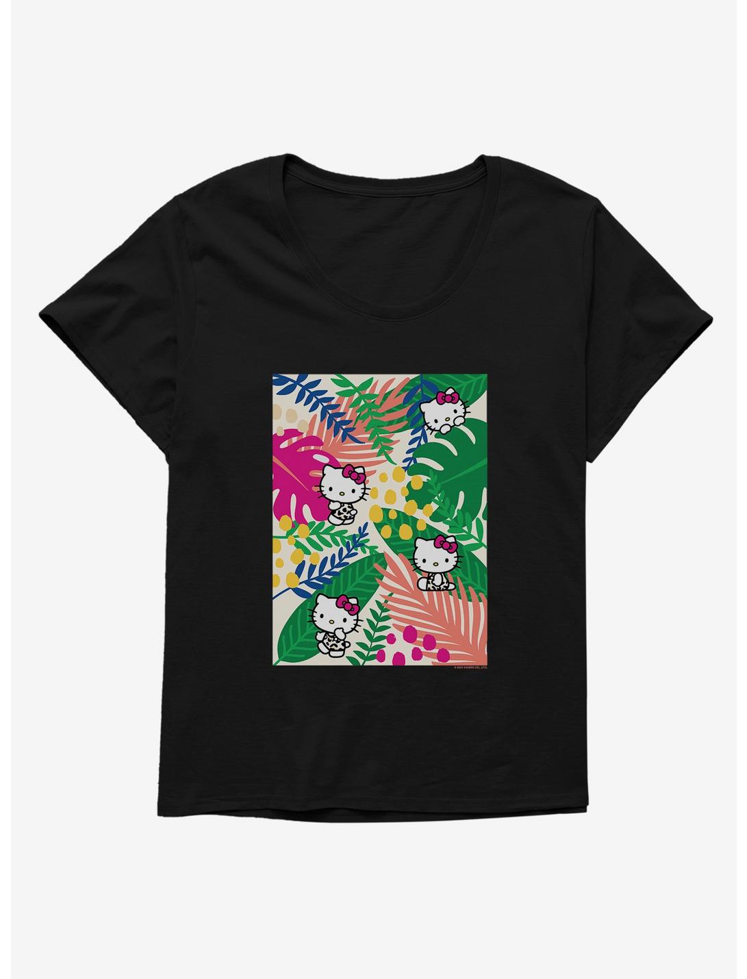 Hello Kitty Jungle Paradise Poster Womens T-Shirt Plus Size, , hi-res