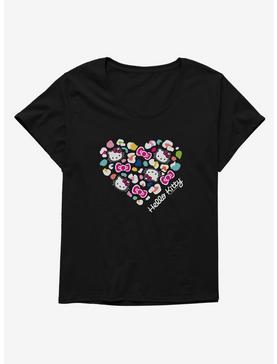 Hello Kitty Jungle Paradise Spotted Heart Womens T-Shirt Plus Size, , hi-res