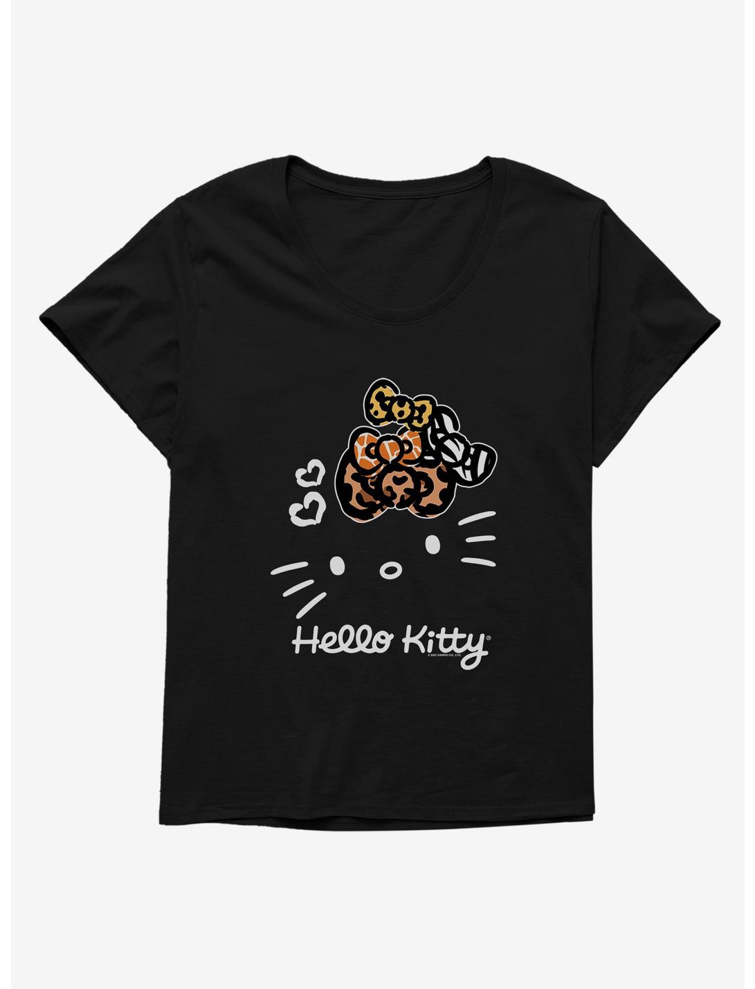 Hello Kitty Jungle Paradise Stencil Outline Womens T-Shirt Plus Size, , hi-res