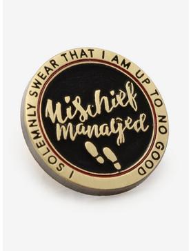 Harry Potter Mischief Managed Gold Lapel Pin, , hi-res
