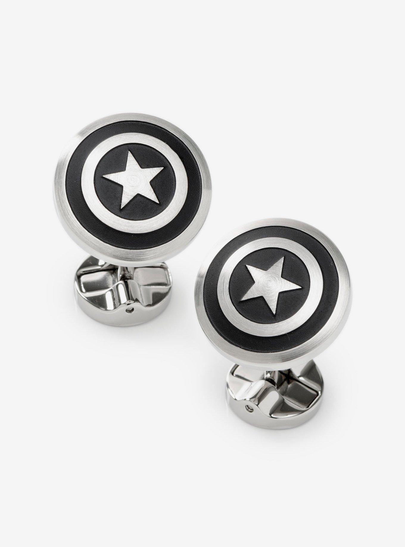 Marvel Captain America Shield Stainless Steel Cufflinks, , hi-res