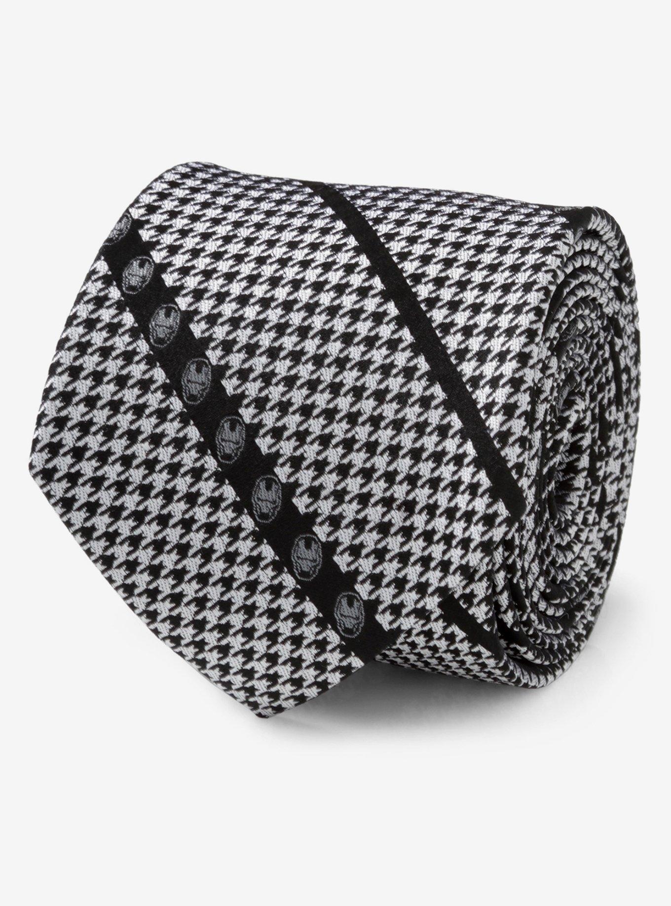 Marvel Iron Man Houndstooth Black Tie