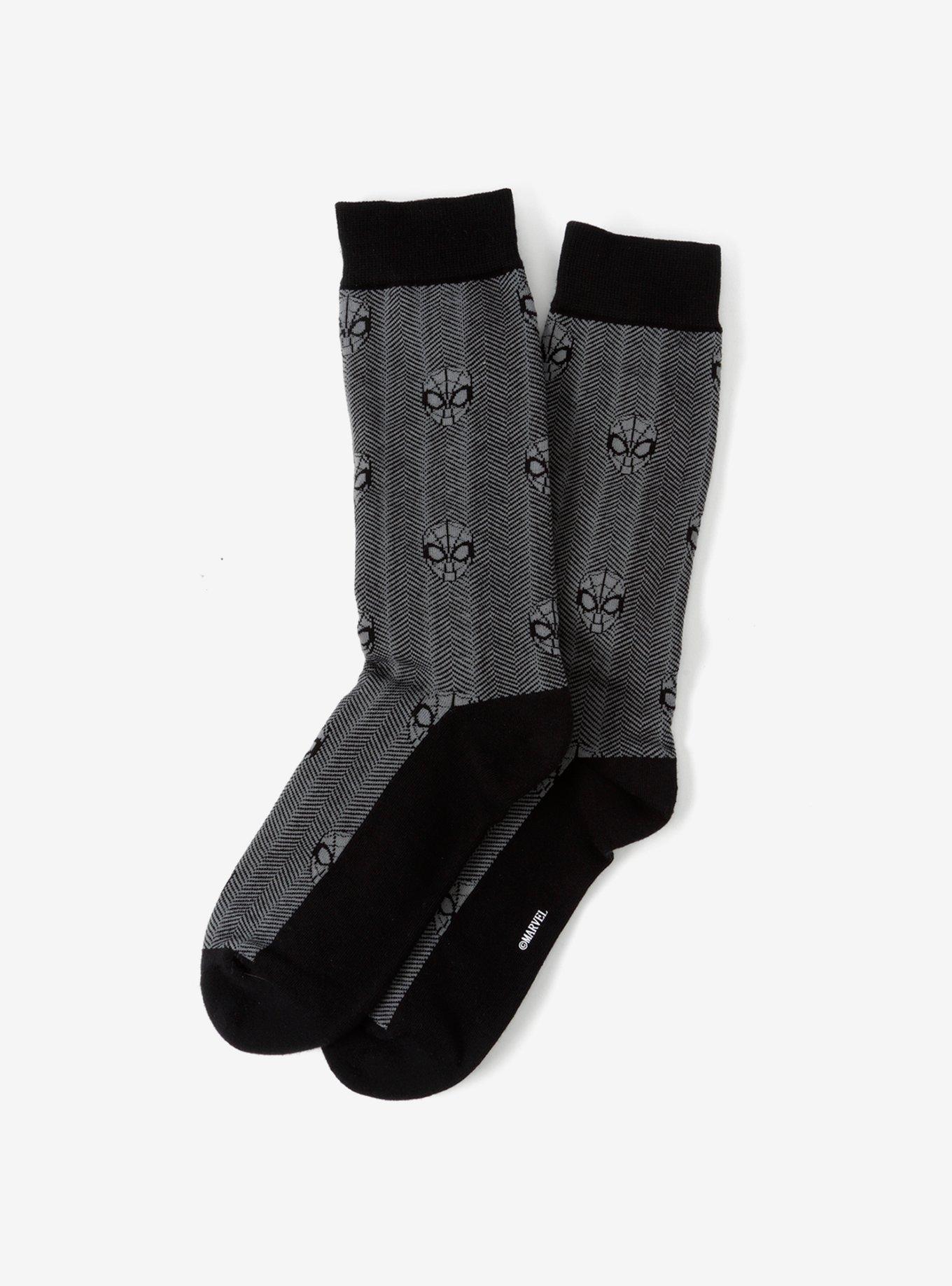 Marvel Spider-Man Herringbone Black Sock, , hi-res