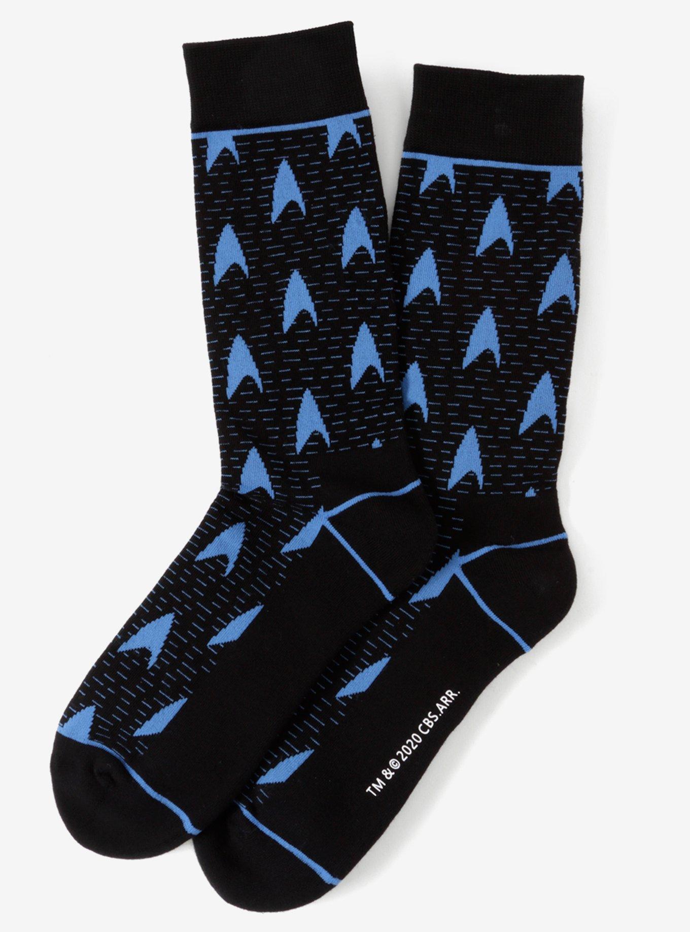 Star Trek Blue Delta Shield Black Socks, , hi-res