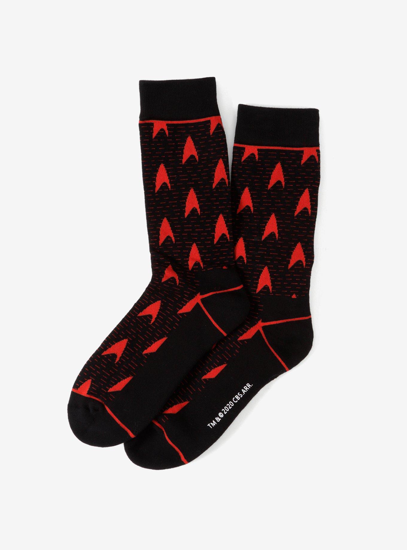 Star Trek Red Delta Shield Black Socks, , hi-res