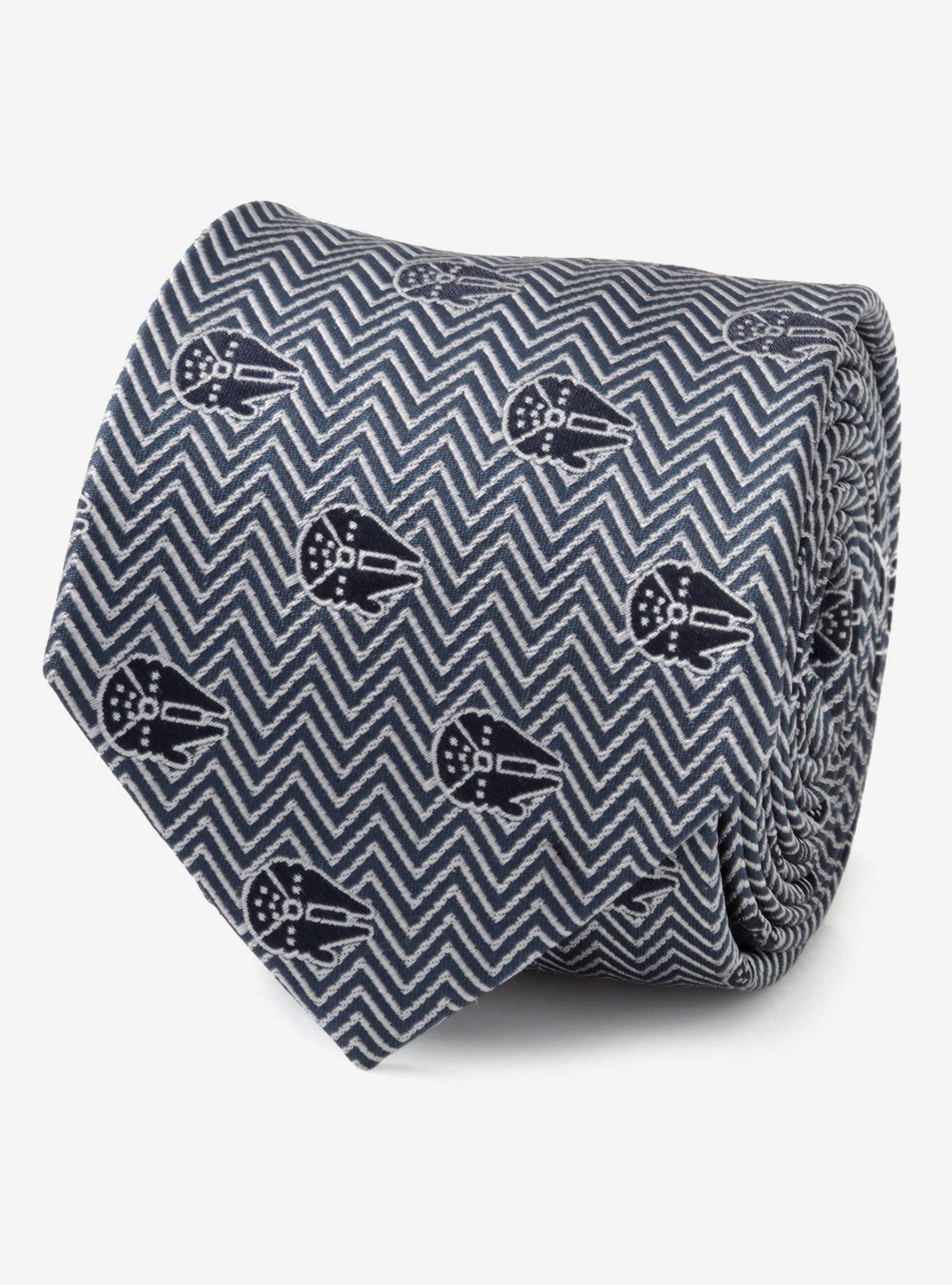 Star Wars Millennium Falcon Herringbone Blue Tie, , hi-res