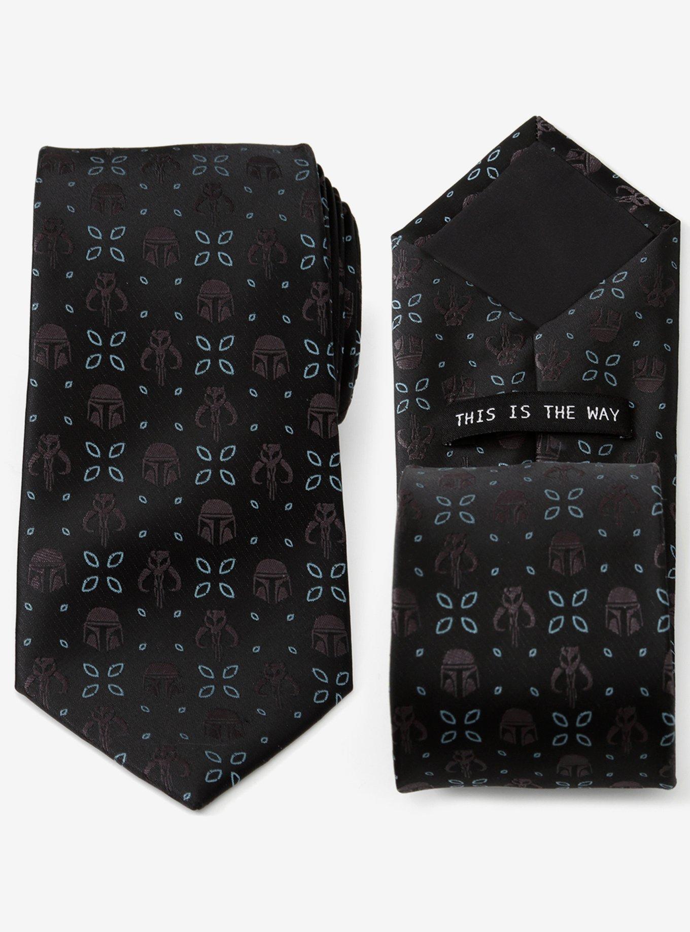 Star Wars The Mandalorian Motif Black Tie, , hi-res