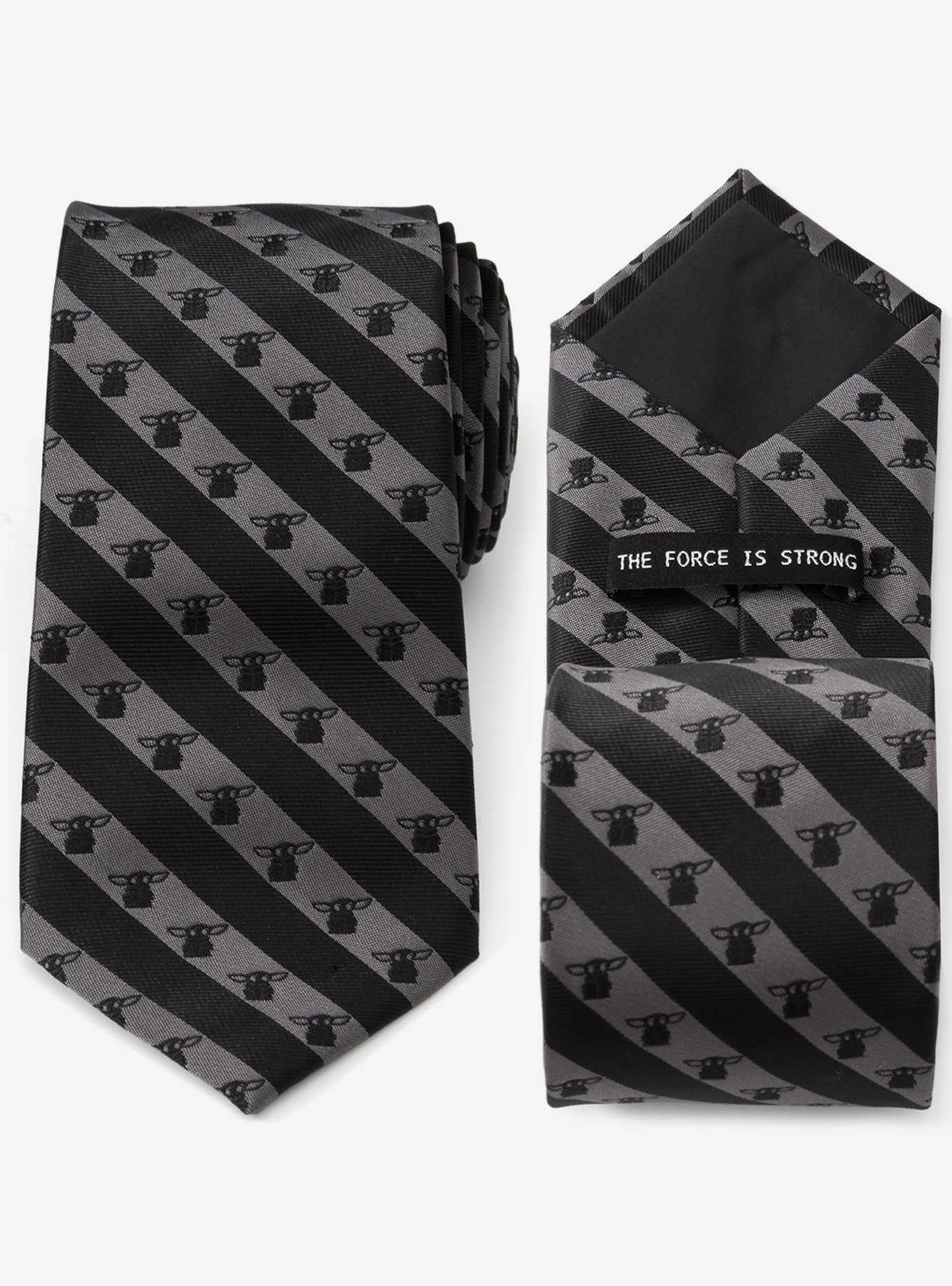 Star Wars The Mandalorian The Child Charcoal Stripe Tie, , hi-res