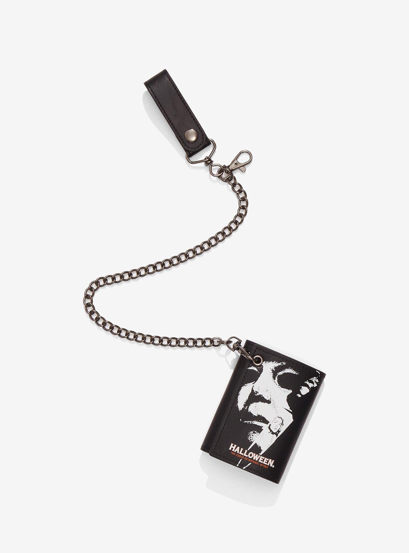 Halloween Trick Or Treat Or Die Trifold Chain Wallet, , hi-res