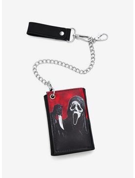 Scream Ghost Face Trifold Chain Wallet, , hi-res