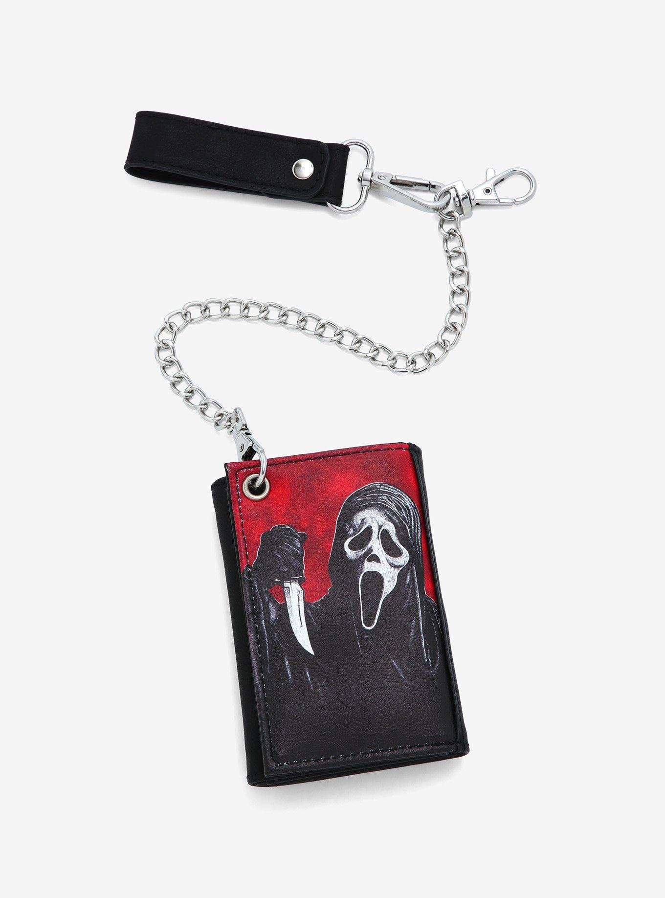 Scream Ghost Face Trifold Chain Wallet, , hi-res