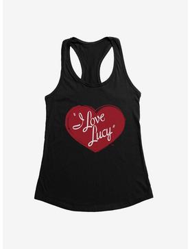 I Love Lucy Dark Red Sketch Logo Womens Tank Top, , hi-res