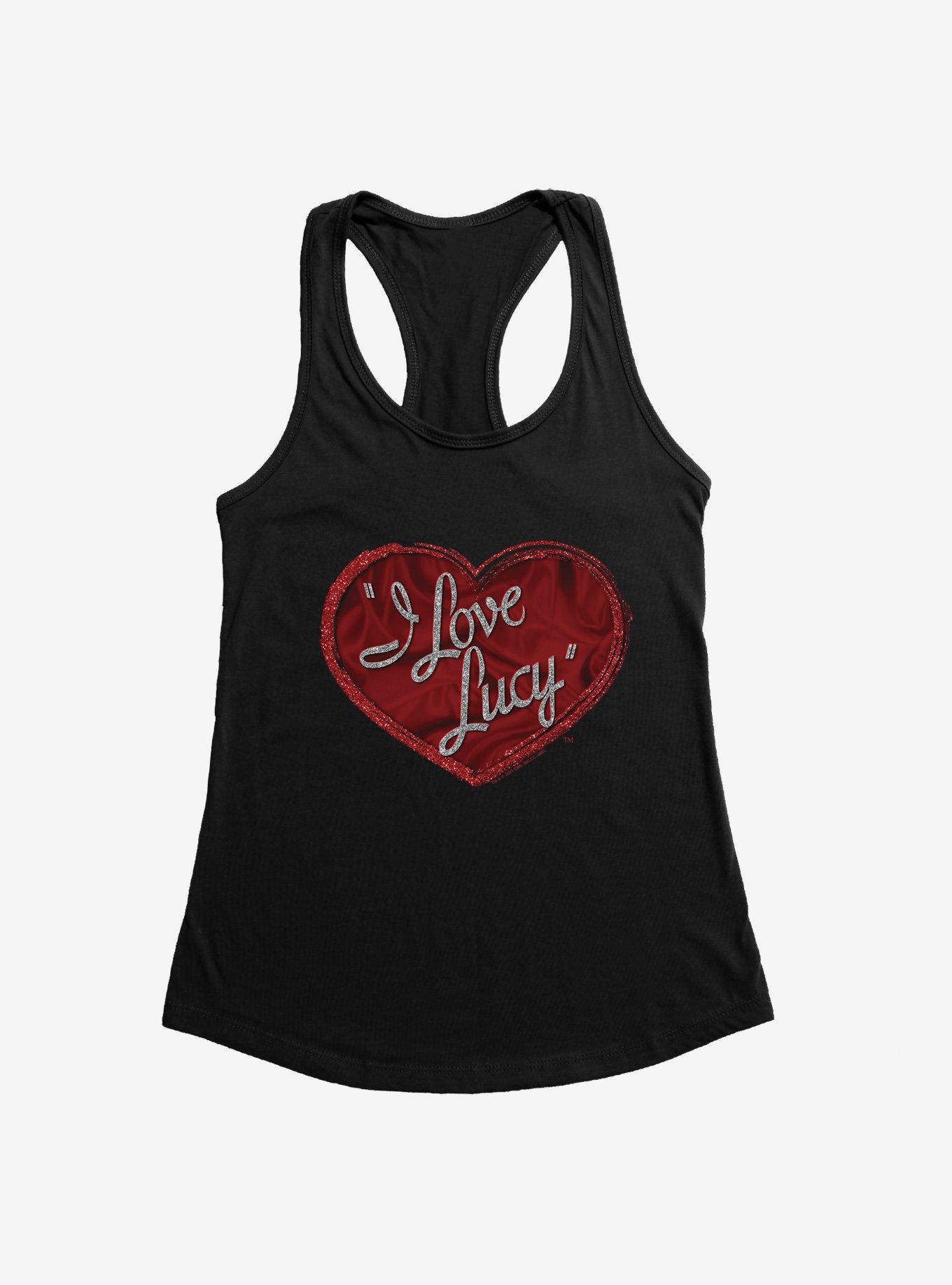 I Love Lucy Red Glitter Logo Womens Tank Top, , hi-res