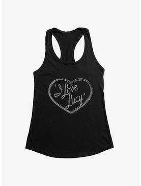 I Love Lucy Silver Glitter Logo Womens Tank Top, , hi-res