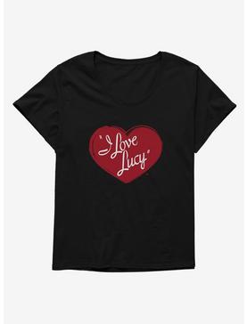 Plus Size I Love Lucy Dark Red Sketch Logo Womens Plus Size T-Shirt, , hi-res