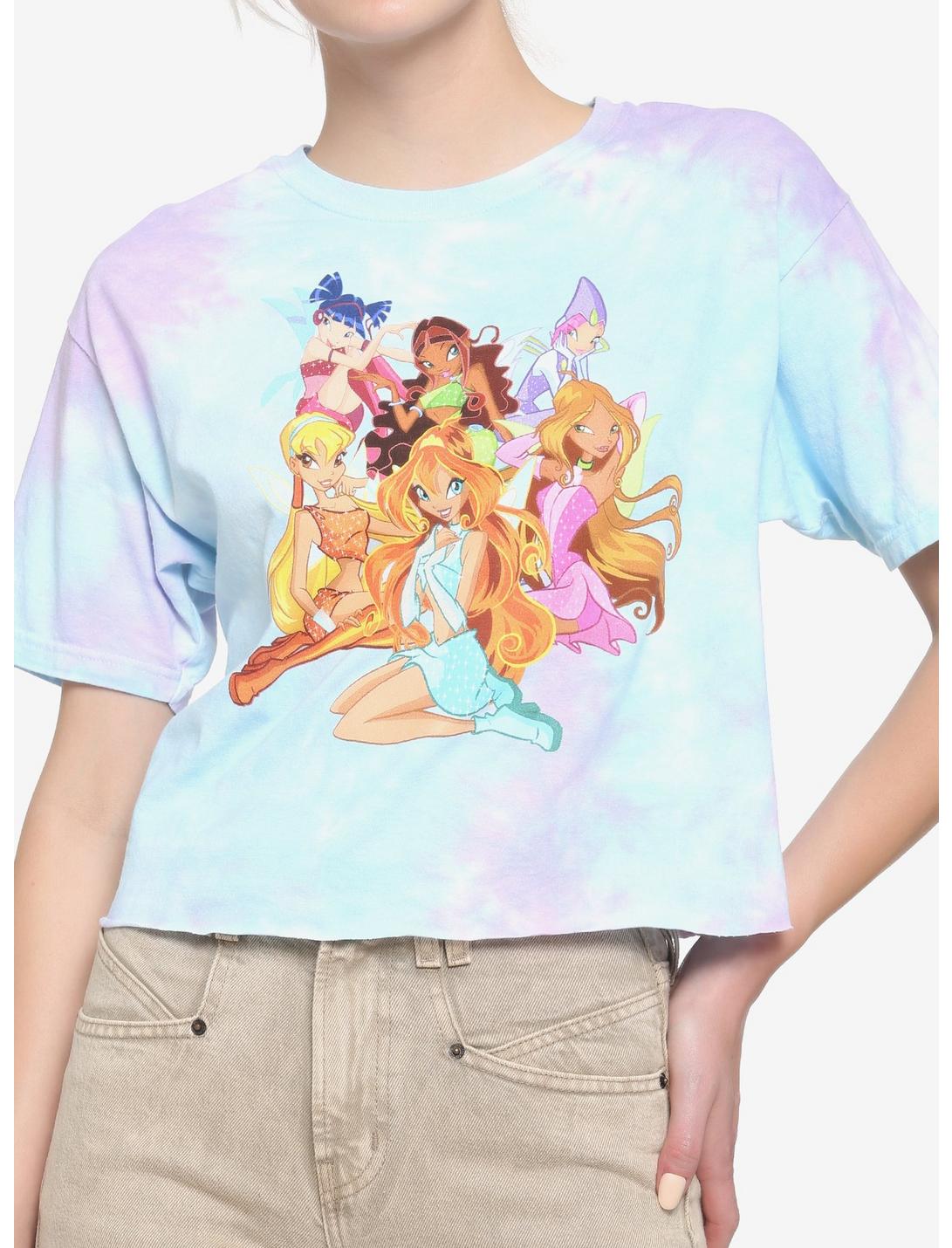 Winx Club Fairies Tie-Dye Girls Crop T-Shirt, MULTI, hi-res