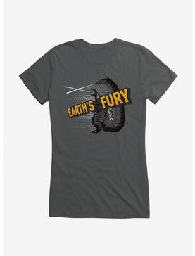 Godzilla Fury Girls T-Shirt, CHARCOAL, hi-res
