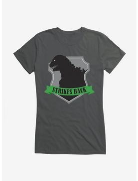 Godzilla Silver Badge Girls T-Shirt, CHARCOAL, hi-res
