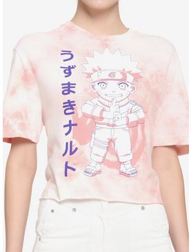 Naruto Peach Tie-Dye Girls Crop T-Shirt, , hi-res