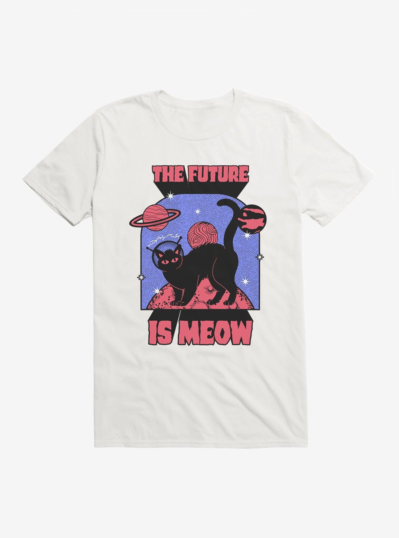 Cats Future Meow T-Shirt, WHITE, hi-res