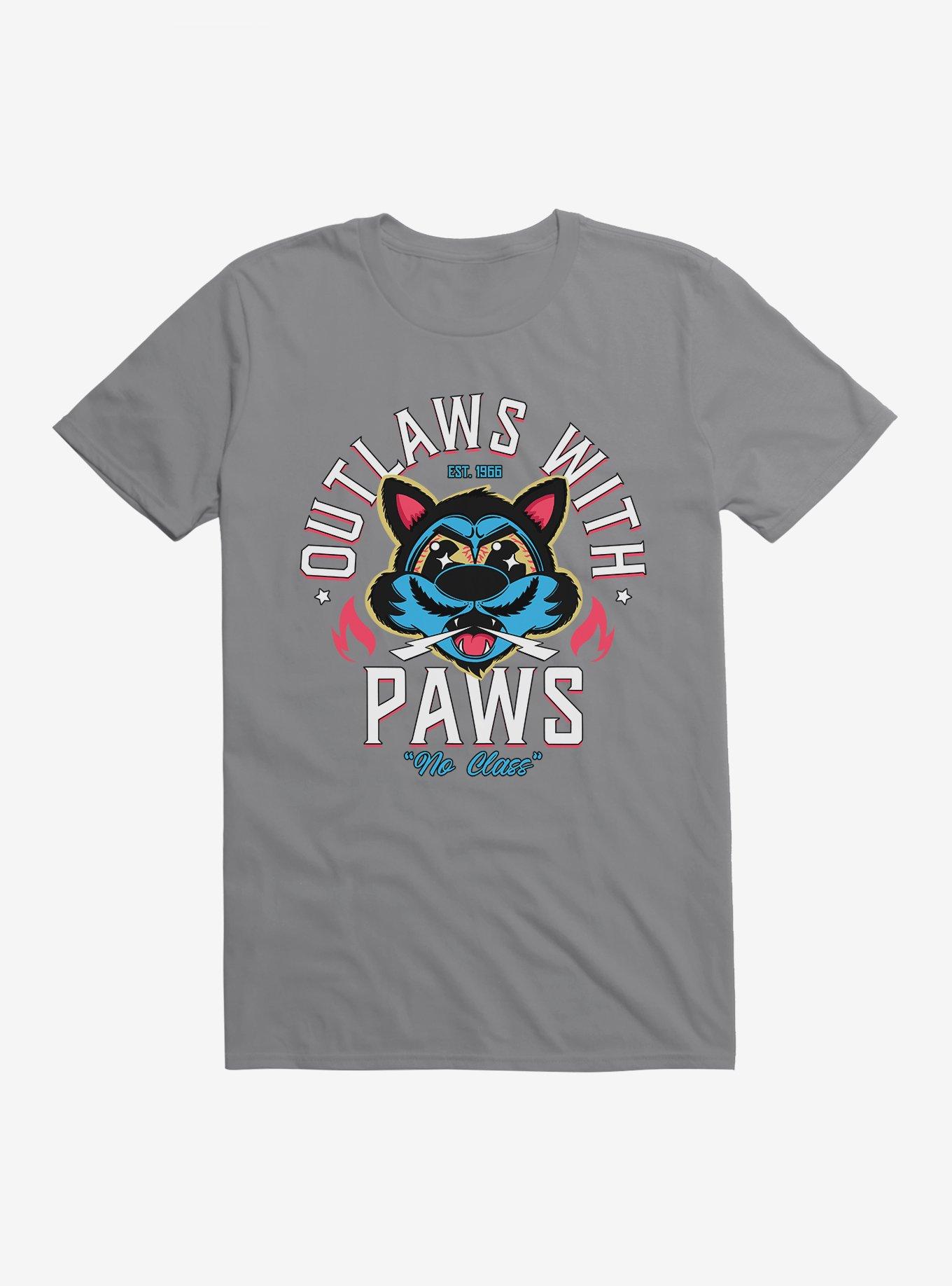 Cats Outlaw Paws TShirt GREY Hot Topic
