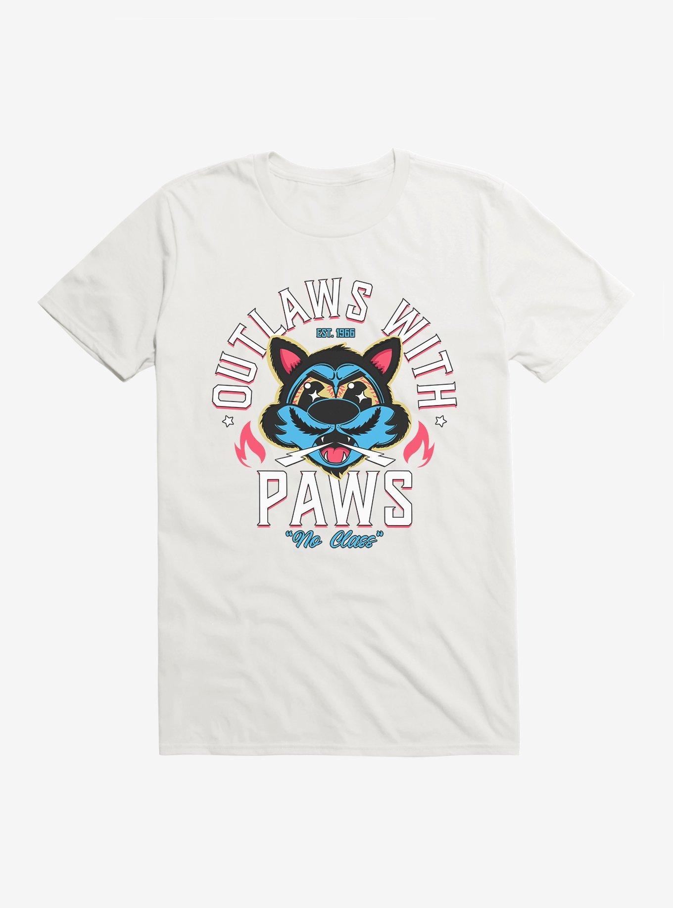Cats Outlaw Paws TShirt WHITE Hot Topic