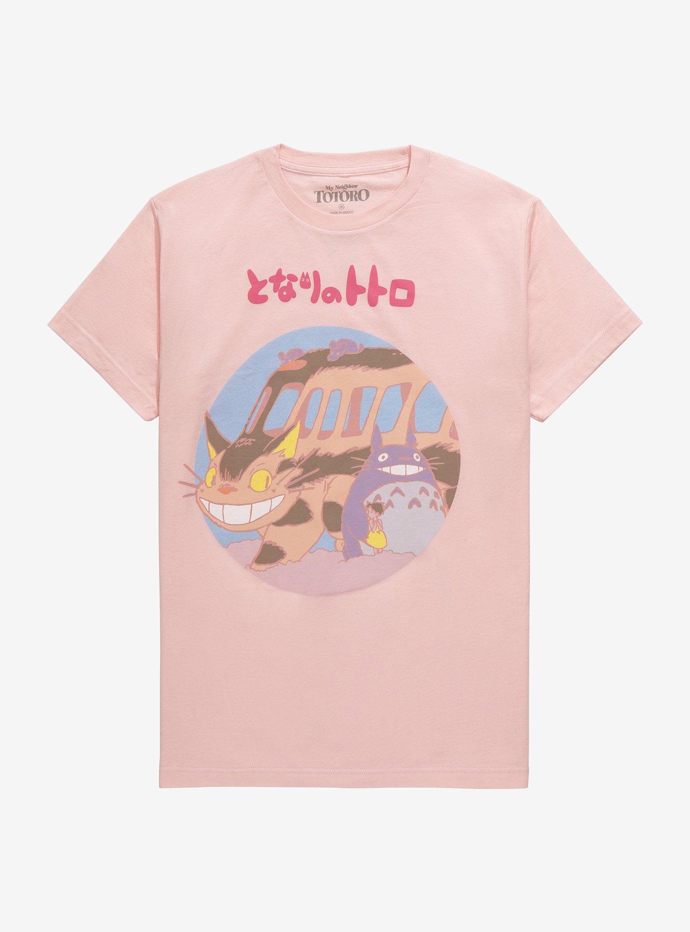 Studio Ghibli My Neighbor Totoro Pastel Catbus T-Shirt, BLACK, hi-res