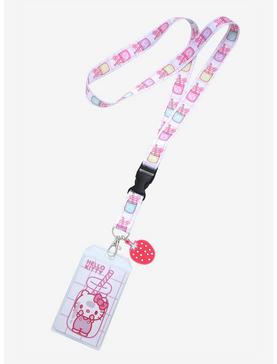 Loungefly Sanrio Hello Kitty Strawberry Milk Lanyard - BoxLunch Exclusive, , hi-res