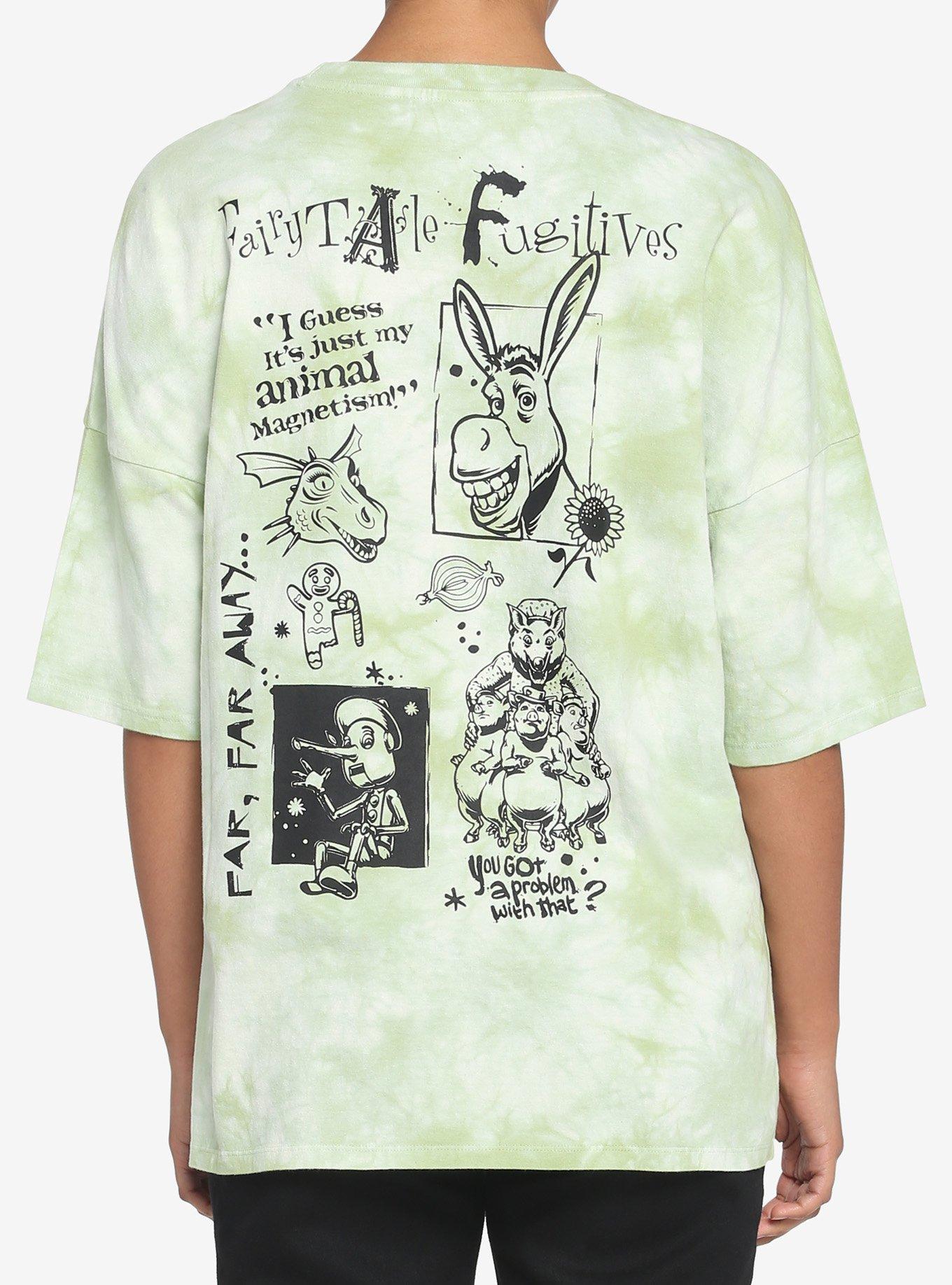 Shrek Fairytale Fugitives Tie-Dye Girls T-Shirt, BLACK, hi-res