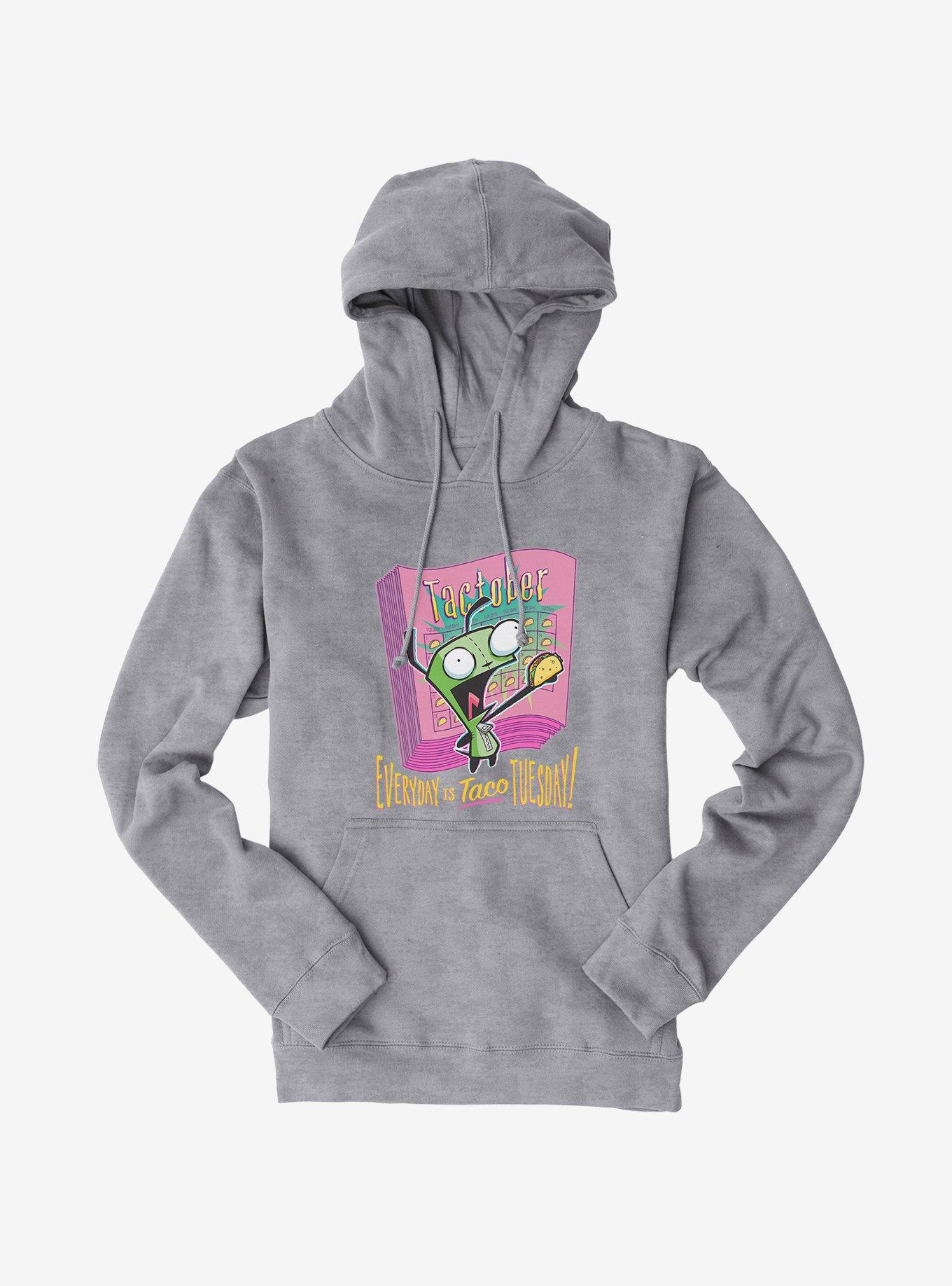 Invader Zim Unique Taco Tuesday Hoodie, HEATHER GREY, hi-res