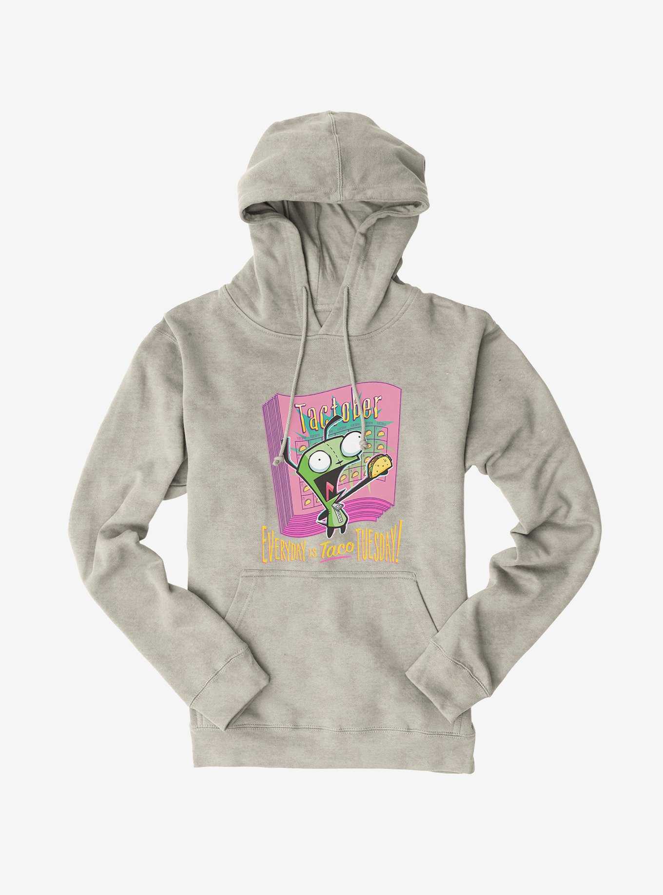 Invader Zim Unique Taco Tuesday Hoodie, OATMEAL HEATHER, hi-res