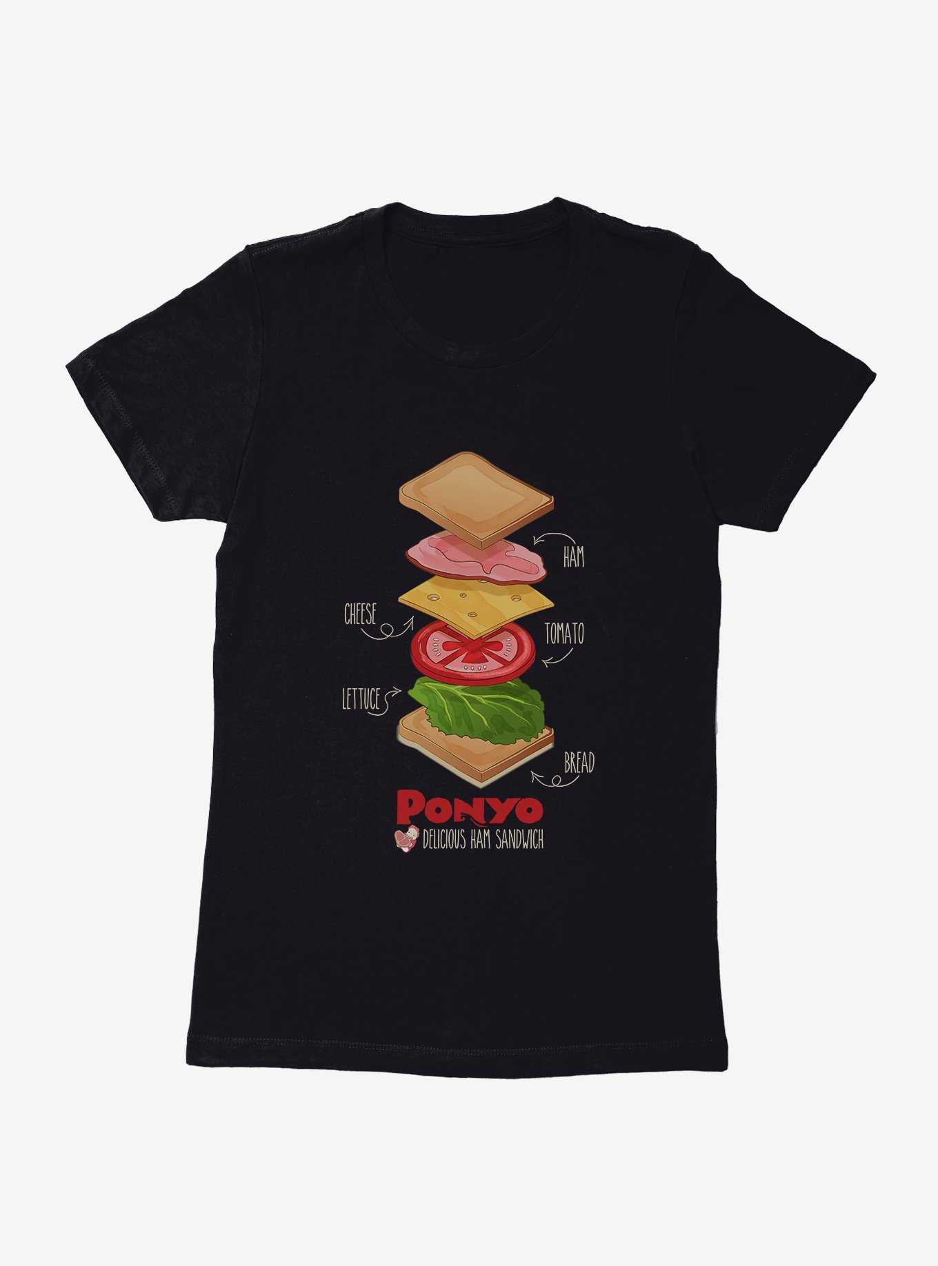 Studio Ghibli Ponyo Deconstructed Ham Sandwich Womens T-Shirt, , hi-res
