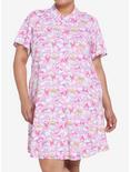 Hello Kitty And Friends Pastel Collage Button-Up Dress Plus Size, MULTI, hi-res