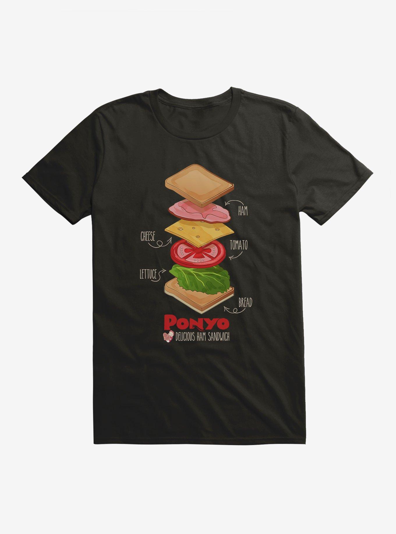 Studio Ghibli Ponyo Deconstructed Ham Sandwich T-Shirt, , hi-res