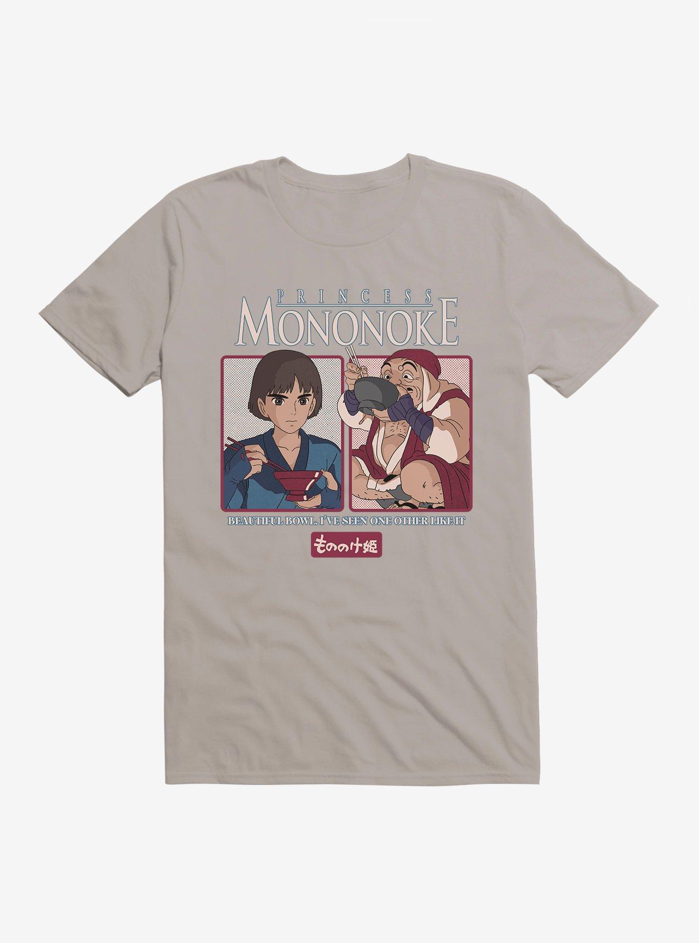 Studio Ghibli Princess Mononoke Ramen Bowl T-Shirt, LIGHT GREY, hi-res