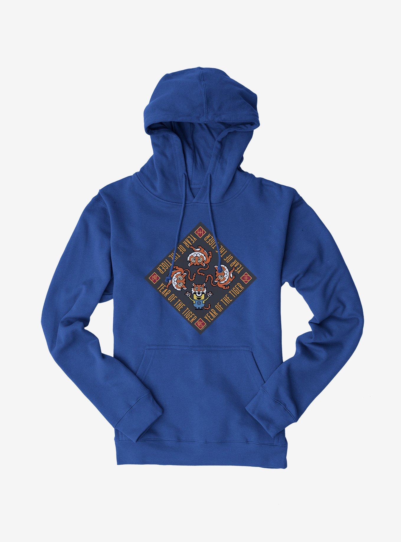 Minions Year of the Tiger Square Hoodie, ROYAL BLUE, hi-res