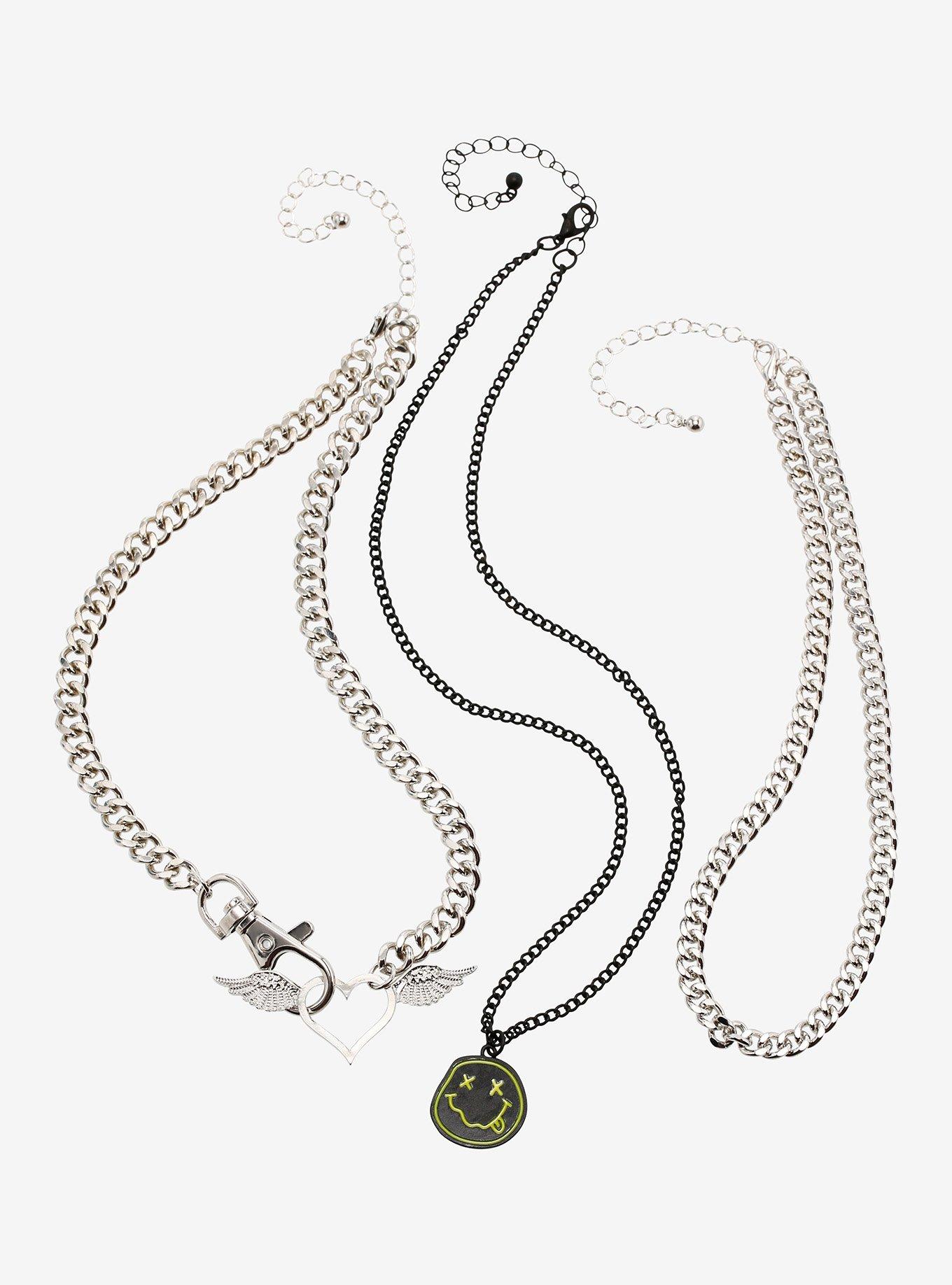 Nirvana Smile Chain Necklace Set, , hi-res