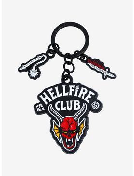 Plus Size Stranger Things Hellfire Club Logo Multi-Charm Keychain, , hi-res