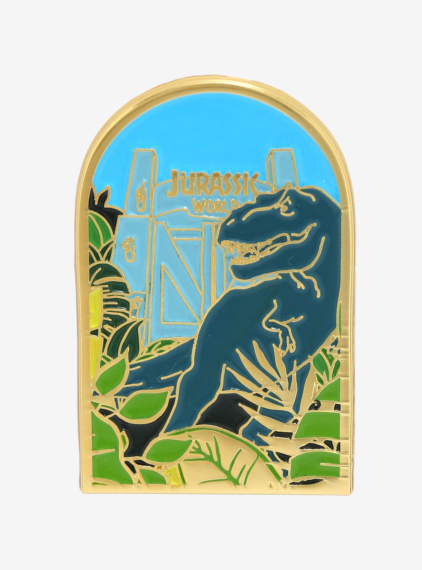 Jurassic World T Rex Gate Enamel Pin Boxlunch Exclusive Boxlunch 