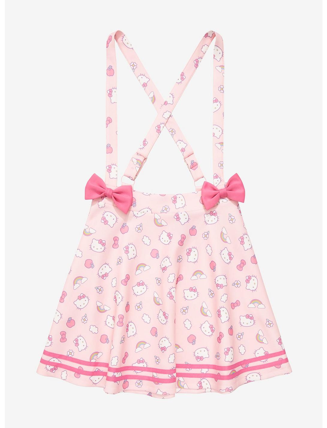 Hello Kitty Puffy Bow Suspender Skirt Plus Size, MULTI, hi-res
