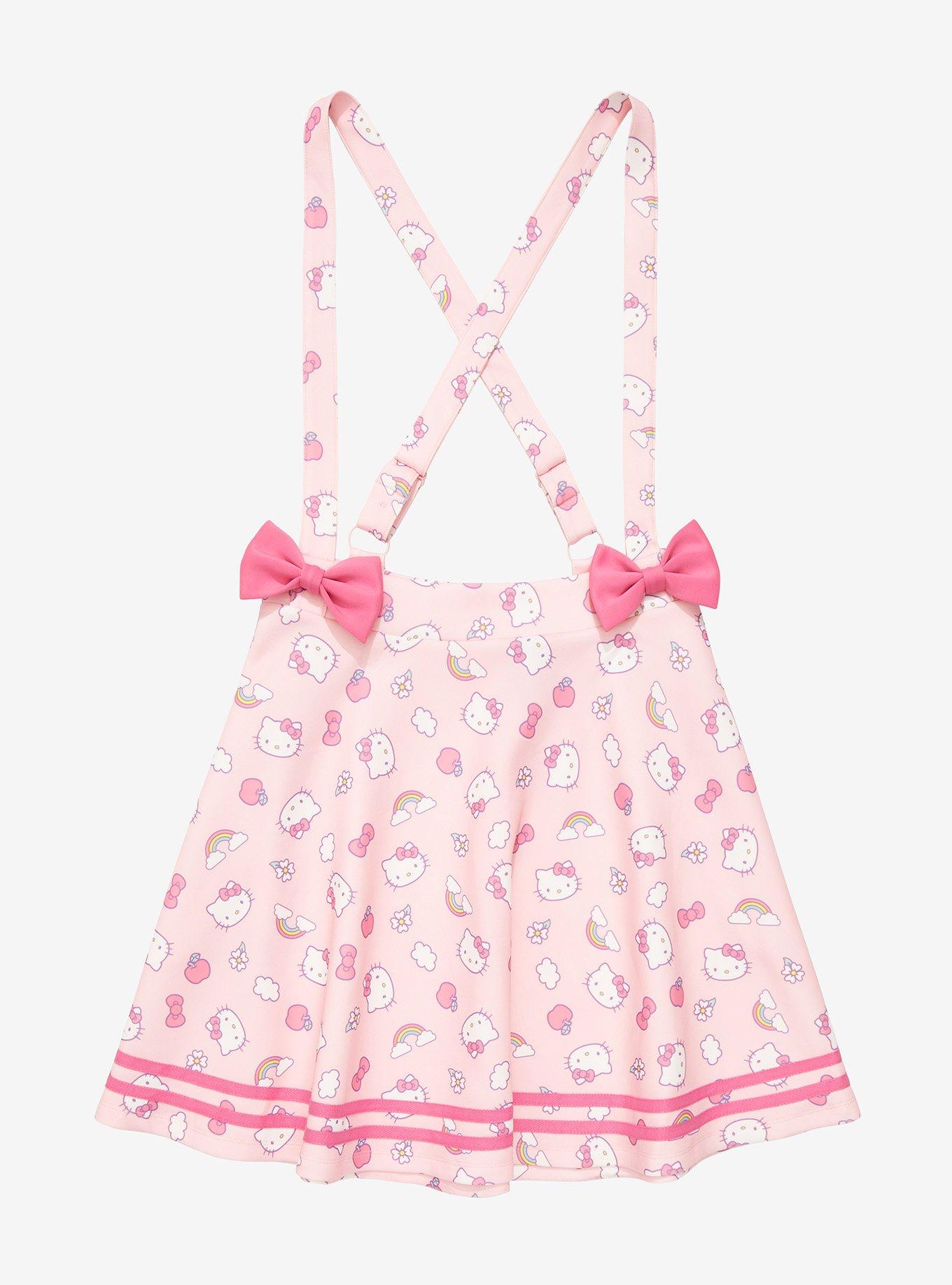 Hello Kitty Puffy Bow Suspender Skirt Plus Size, MULTI, hi-res