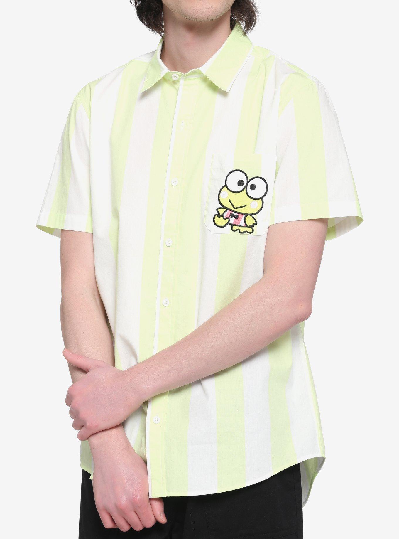 Keroppi Stripe Woven Button-Up, , hi-res